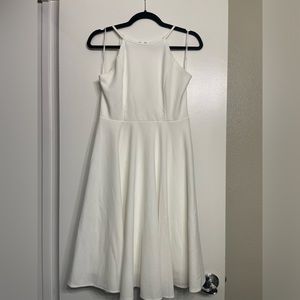 White skater dress